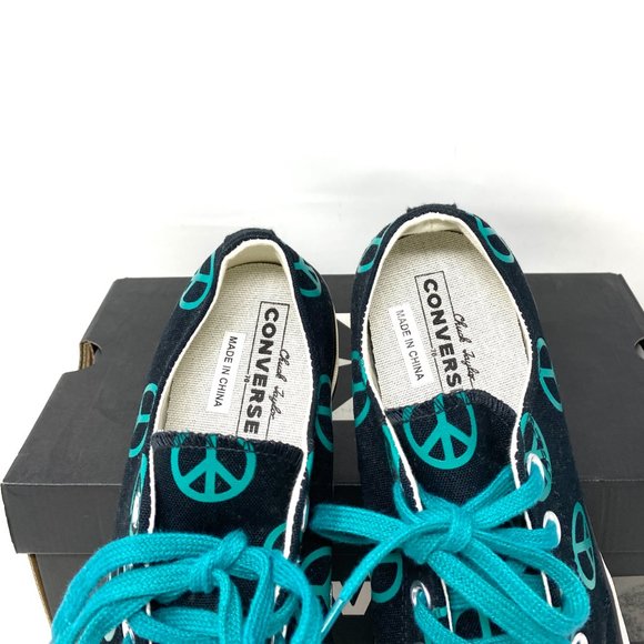 💖MEGA SALE💖Converse ☮️ Men 167915C CHUCK 70 OX Black Canvas Malachite Print - Picture 8 of 11